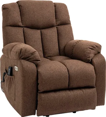 Image de Fauteuil releveur électrique HOMCOM avec télécommande, 58 W, marron