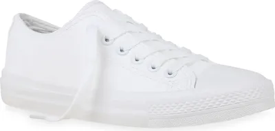 Produktbild von Mytrendshoe Damen Sneaker Low Turnschuhe Schnürer Freizeitschuhe Bequem 830999, Farbe: Weiß, Größe: 38