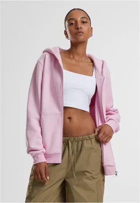 Obrázok produktu pre Dámská mikina na zip Urban Classics Ladies Fluffy Zip Hoody softpink - XS