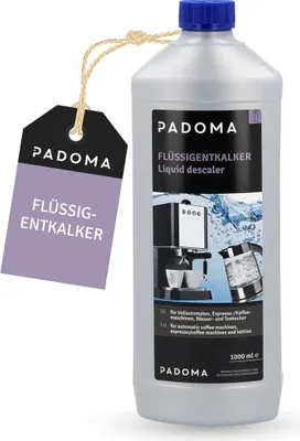 Produktbild von Flüssigentkalker PADOMA 10090133 für Kaffeemaschine Wasserkocher 1000ml