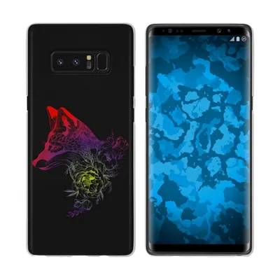 Produktbild von PhoneNatic Case kompatibel mit Samsung Galaxy Note 8 Silikon-Hülle Floral Fuchs M1-5