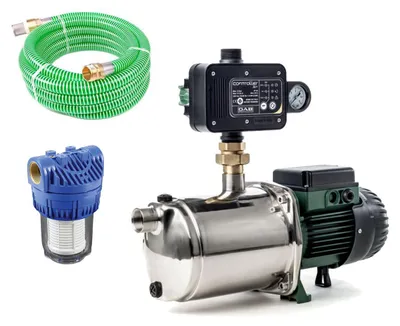 Produktbild von DAB EuroInox 40/50 M + DAB Control-D mit Ansaugschlauch 7 Meter und Vorfilter