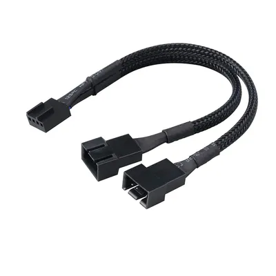 Produktbild von Akasa AK-CBFA04-15, Lüfter-Anschlussplatine, Schwarz, 2 Lüfter, 2 x 4pin PWM, 15 cm, 7,3 g