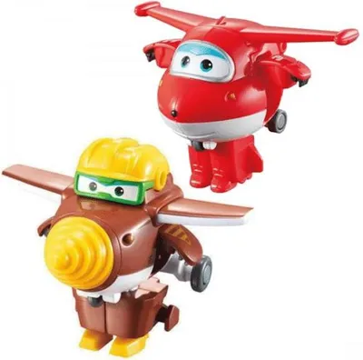 Produktbild von Super Wings Transform-A-Bots 2Pk (Astra&Agent Chace)