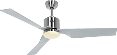 Produktbild von Energiespar Deckenventilator mit LED Beleuchtung und Fernbedienung Eco Dynamix II-R WiFi 132 cm Chrom