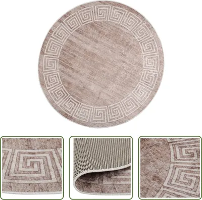 Produktbild von The Living Store Teppich Waschbar 120 cm Beige Rutschfest