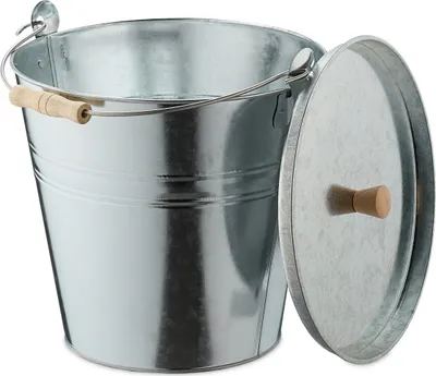 Produktbild von relaxdays Ascheeimer mit Deckel 12,5 Liter
