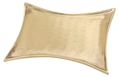 Produktbild von Handgefertigtes Kerzenplateau 17x10cm in Mattgold