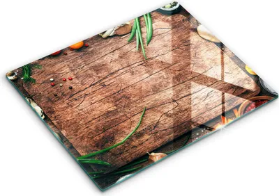 Produktbild von Abdeckung Glas - Küchenabdeckung - 40x52 cm - Abdeckplatte - Küchenbrett aus Holz