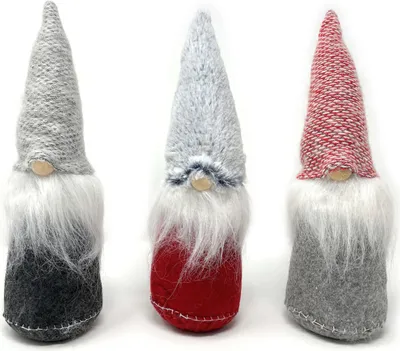 Produktbild von Weihnachtswichtel 3er Set Weihnachts Wichtel Figuren - 30 cm XL Dekofiguren Weihnachten stehend | Große Deko Zwerge mit Zipfelmütze | Weihnachten feiern mit Geschenken und einer Plüsch Wichtelfigur