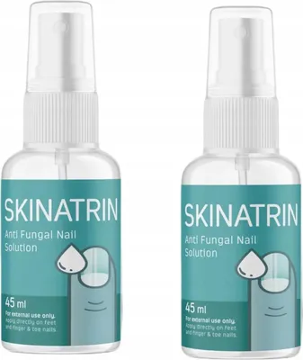 Two bottles of anti-fungal nail solution.