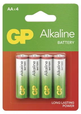Alkalická baterie GP Alkaline AA (LR6), 4 ks