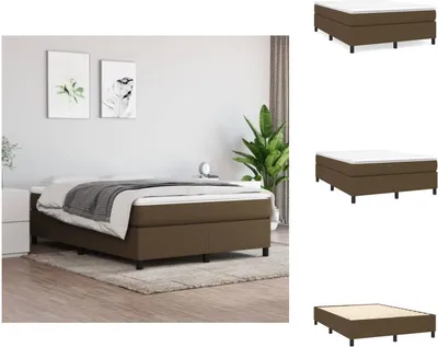 Produktbild von vidaXL Boxspringbett Dunkelbraun 140x190 cm Stoff -  Betten & Bettgestelle