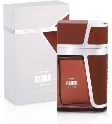 Productafbeelding van ARMAF Aura, mannenparfum, 100 ml, met tonen van appel, bergamot, kardamom, citroen, pelargonium, iris, lavendel, peper, viooltje, amber, muskus, sandelhout, vetiver, spray