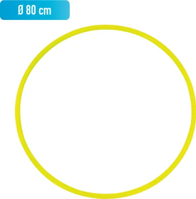 Produktbild von Grevinga® Gymnastikreifen aus Kunststoff (80cm, Gelb)