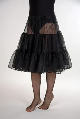 Produktbild von Baumwolle Petticoat, ca. 55 cm lang, Universalgröße, Farbe:schwarz