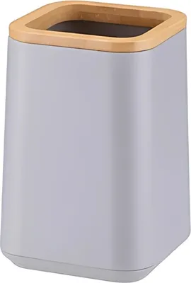 Produktbild von Kuketo | Zahnputzbecher Grau Mit Holzfuß 220 ml – Zahnbürstenhalter & Organizer Für Badezimmer – Moderner Becher Für Zahnpflege