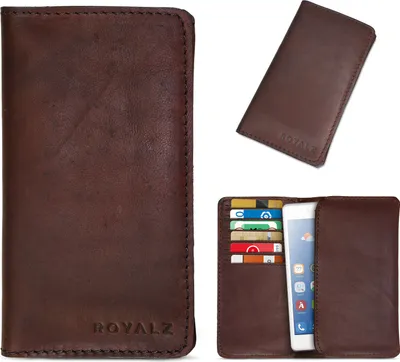 Produktbild von ROYALZ Ledertasche für ZTE Blade L7 Lederhülle Tasche Cover Hülle Lederetui Wallet Schutztasche Schutzhülle Sleeve Brieftasche Geldbörse Leder
