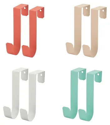 Image de Omgoods - Ensemble de 8 crochets de porte en métal - 4 couleurs