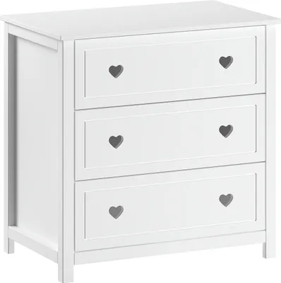 Produktbild von Schubkastenkommode >Amori< in Weiß, Holzwerkstoff - 90x89x76cm (BxHxT)