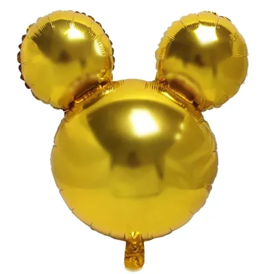 Produktbild von Folienballon Maus, Mouse, gold, ca. 45 cm, für Luftbefüllung