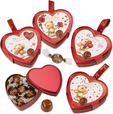 Produktbild von Günthart Pralinen mit Blechherz 54g Sortiert 1 Stück