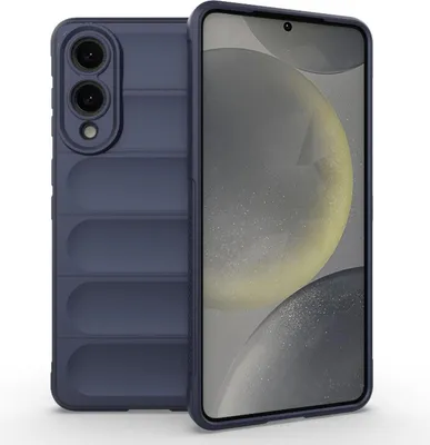 Produktbild von Mobigear Bumpy  Samsung Galaxy S25 Edge Hülle Flexibles TPU Backcover - Dunkelblau