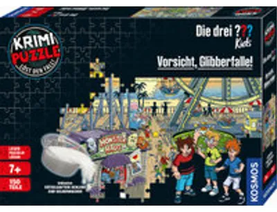 Immagine prodotto di KOSMOS Krimipuzzle Die drei ??? Kids Vorsicht, Glibberfalle!, Krimi Puzzle, Storypuzzle, Kurzgeschichte, Rätsel, Spiel, Kinder, 683474