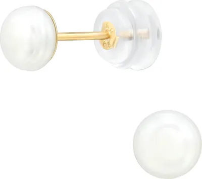 Produktbild von Ohrringe Ohrstecker 585 Gelbgold 14kt mit Süßwasserperle 5mm