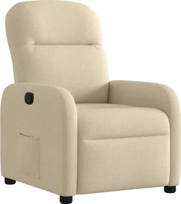 Image de vidaXL Fauteuil relax Tissu Crème
