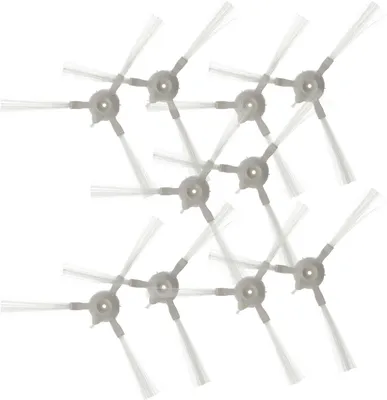 Produktbild von vhbw 10x Seitenbürste kompatibel mit 360 S6 Saugroboter - Reinigungsbürsten Set, weiß, 3-armig