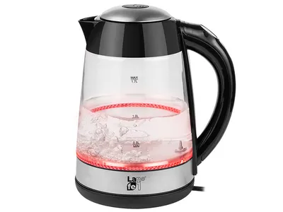 Obrázek produktu pro Lafe LAFCZA46806, 1,7 l, 2200 W, Průhledná, Černá, Sklo, Nastavitelný termostat, Indikátor úrovně vody
