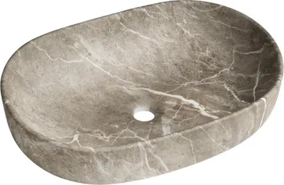 Produktbild von Sapho CALEO Keramik-Waschbecken zum Aufsetzen, 60x42cm, Breccia marmor