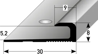 Produktbild von PROVISTON Einfassprofile | 5 x 8 x 30 x 2700 mm | Abschlussprofil Anpassungsprofil Ausgleichsprofil Aluminium eloxiert Spezialemailliert Schwarz Gebohrt