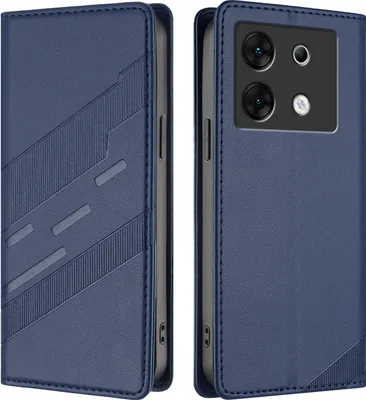 Produktbild von Hülle für Infinix Zero 30 5G, Kunstleder Brieftaschen Handyhülle mit Kartenfach und Standfunktion Blau