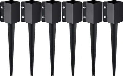 Palo Per Ringhiera A Cavi VEVOR - Acciaio Inox SUS304, 91.4cm, 11 Fori Orizzontali, Nero, Con Staffe - Foto 5