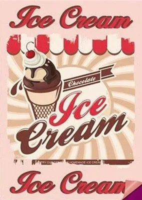 Produktbild von Eiscreme-Werbung, Bügelanwendung