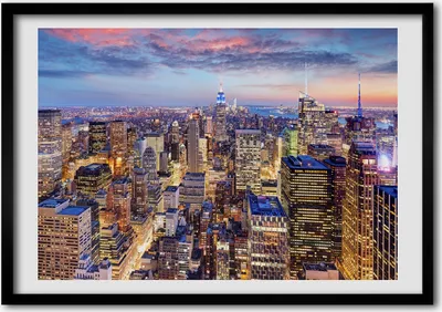 Produktbild von Bild - Bilderrahmen - 100 cm x 70 cm - MDF - Rahmen - Foto - Wandkunst New York