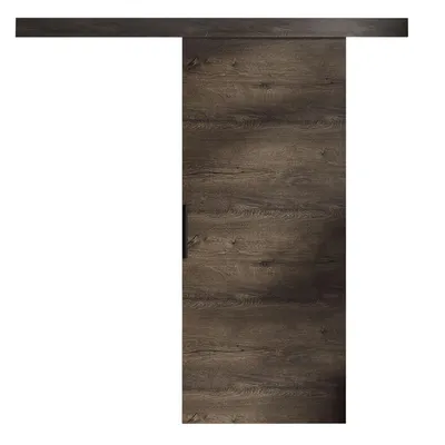 Productafbeelding van Schuifdeur RICO, donker essen hout, soft-close systeem, 106 cm, handgreep: zwart