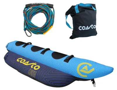 Productafbeelding van COASTO LUNA Funboot voor 3 personen, sleepbaar, bananenmodel, watersport, inclusief touw