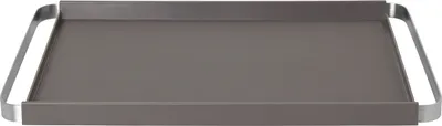 Produktbild von Blomus Tablett PEGOS rechteckig Warm Gray, Serviertablett, Kellnertablett, Kunststoff, Edelstahl, Silikon, 50 x 32 cm, 64135