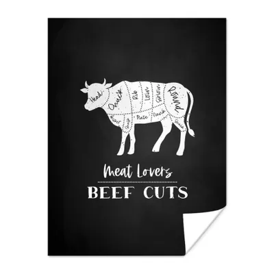 Produktbild von MuchoWow® Poster Kuh - Küche - Fleisch 120x160 cm - Wandbilder