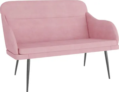 Produktbild von vidaXL Sitzbank Rosa 110x76x80 cm Samt