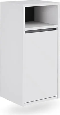 Immagine prodotto di Mobiletto da bagno Vicco Viola Bianco/Grigio 38 x 80 cm con cesto portabiancheria, Model 54883