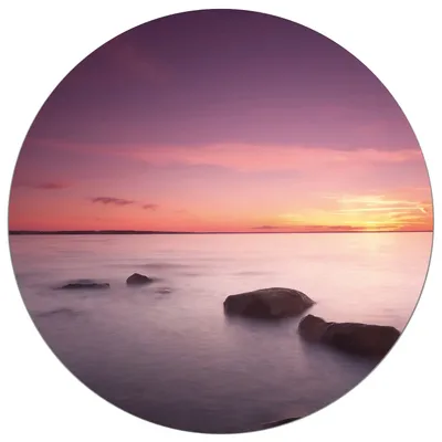 Produktbild von Wallario wasserfestes Poster selbstklebend 90 x 90 cm, Nebel am See bei Sonnenuntergang, Badezimmerposter Spritzschutz mit Hochglanzoberfläche in Glasoptik