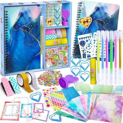 Produktbild von DIY-Journal-Set für Mädchen mit Scrapbook- und Tagebuchzubehör