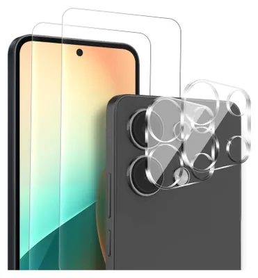 Produktbild von 2x Display + Kamera Glas für Xiaomi Redmi Note 13 Panzerfolie Displayglas Kameraglas 9H Schutzglas