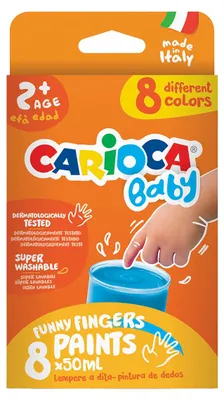 Produktbild von Carioca Baby 2+ Fingermalfarben, 8 × 50 ml