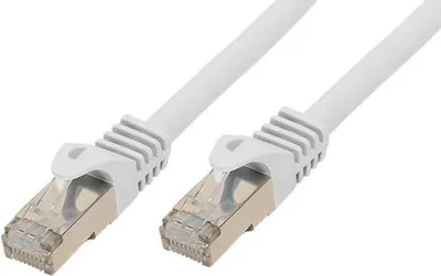 Zdjęcie produktu dla Kabel krosowy RJ45 z surowym kablem CAT 7 PIMF biały 10m