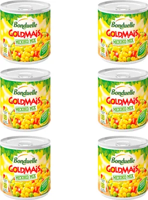 Zdjęcie produktu dla Bonduelle Mexico Mix warzywny z groszkiem, kukurydzą i papryką 340ml 6-pak